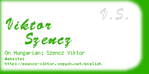 viktor szencz business card